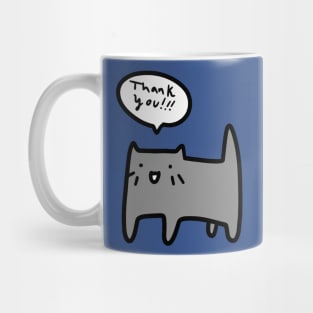 Thank You Blue Cat Mug